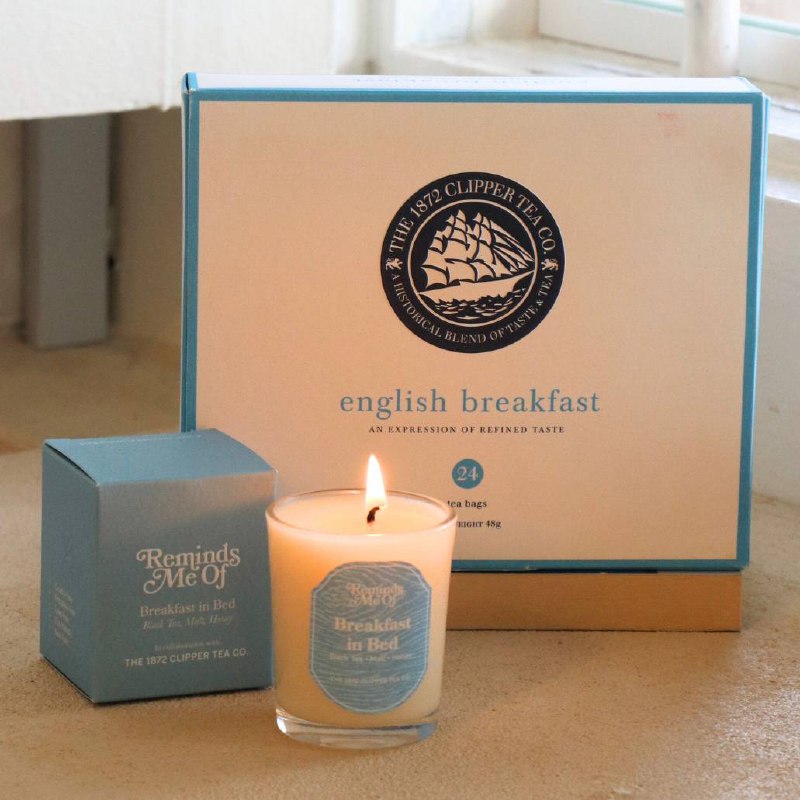 Breakfast in Bed Mini Candle & Tea Set